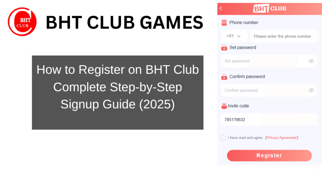 BHT Club Register Guide – How to Create Account and Login Step by Step